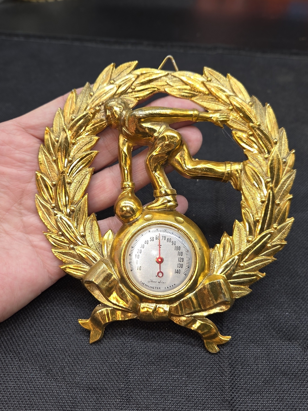 Gold Bowling Wall Thermometer - Decorative Home Wall Decor